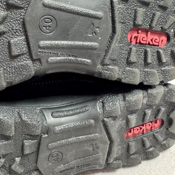 Rieker Womens Black SlipOn Shoes Antistress EU 40  US 9 Antistress Leather Clogs - Picture 8 of 15